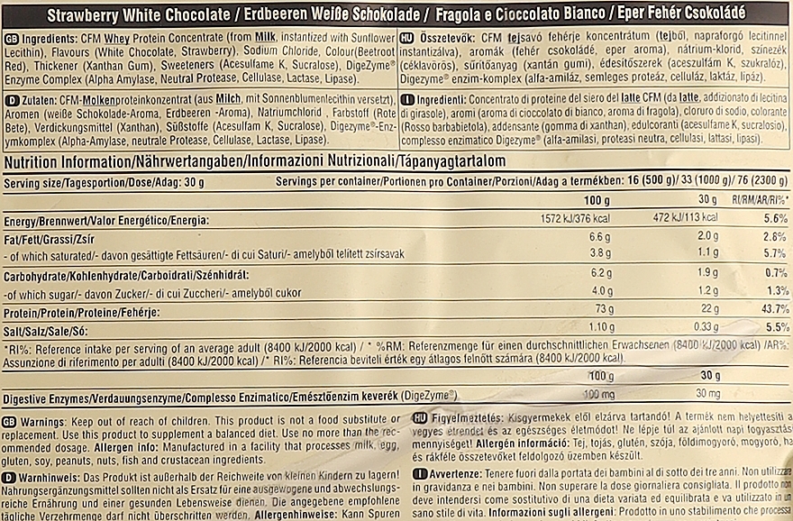 Протеїн "Полуниця та білий шоколад" - PureGold Whey Protein Strawberry White Chocolate — фото N3