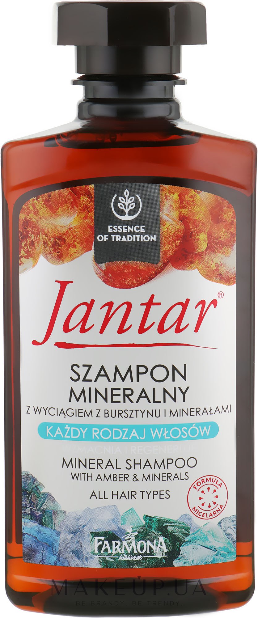 Шампунь минеральный для всех типов волос - Farmona Jantar Mineral Shampoo — фото 330ml