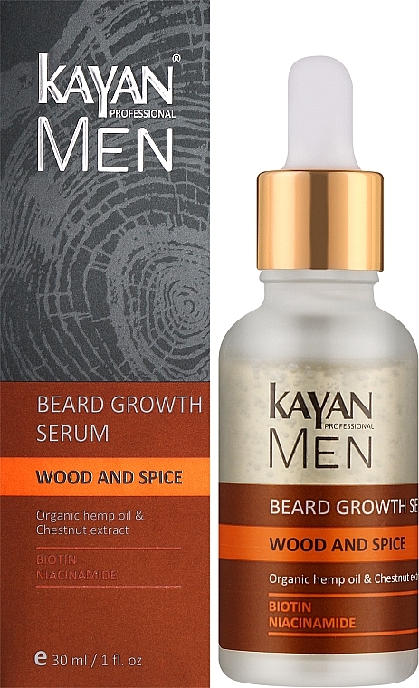 Сыворотка для роста бороды - Kayan Professional Men Beard Growth Serum — фото N2
