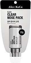 Духи, Парфюмерия, косметика Черная маска для лица - Alice Koco Black Clear Nose Pack