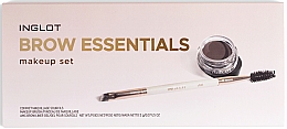 Духи, Парфюмерия, косметика Набор для макияжа бровей - Inglot Brow Essentials Makeup Set (brow/liner/2g + brush)