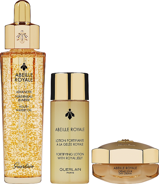 Набор - Guerlain Abeille Royale Programme Anti-Age Advanced (f/oil/15ml + f/cr/15ml + f/ser/8х0.6ml + f/lot/15ml + bag) — фото N2