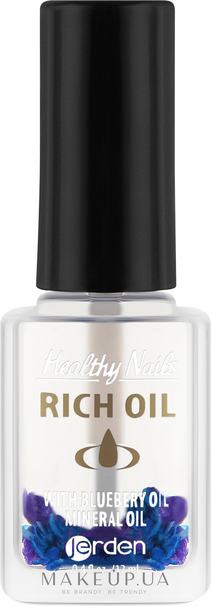 Олія для кутикули та нігтів із сухоцвітами "Чорниця" № 170 - Jerden Healthy Nails Rich Oil — фото 12ml