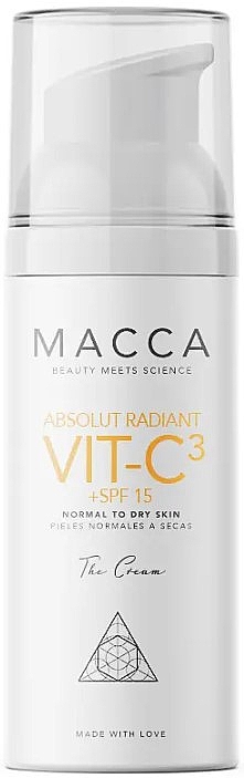 Осветляющий крем для лица для нормальной и сухой кожи - Macca Absolut Radiant Vit-C Cream SPF15 Normal To Dry Skin — фото N1
