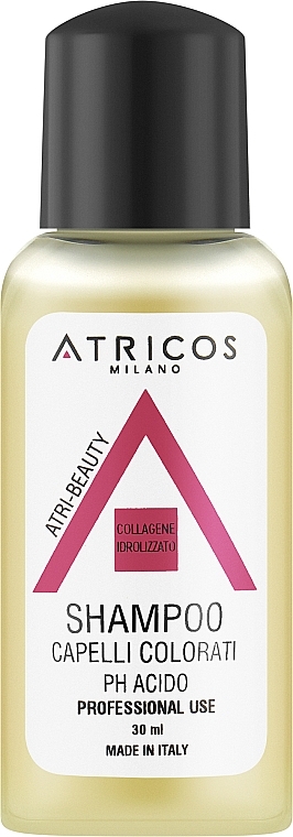 Шампунь для окрашенных волос - Atricos Hydrolysed Collagen Acidic pH Colored Hair Shampoo