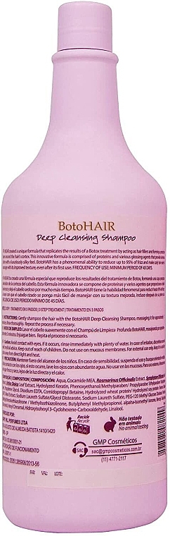 Шампунь для відновлення волосся після термічної обробки - Inoar BotoHair Deep Cleansing Shampoo — фото N2