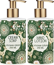 Набор - Vivian Gray Golden Christmas Set (cr/soap/250ml + h/lot/250ml) — фото N2