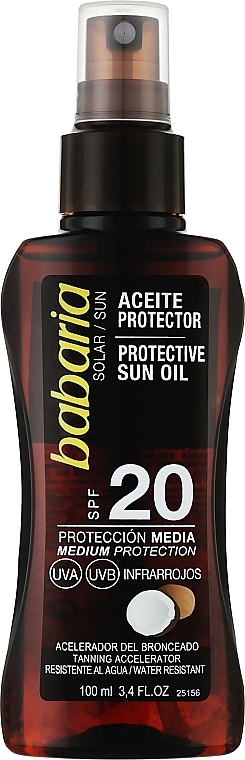 Сонцезахисний спрей - Babaria Sun Protective Sun Oil SPF20