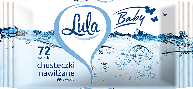 Вологі серветки 99% із води, 72 шт. - Lula Baby — фото N1