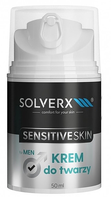 Крем для чувствительной кожи для мужчин - Solverx Sensitive Skin Men — фото N1