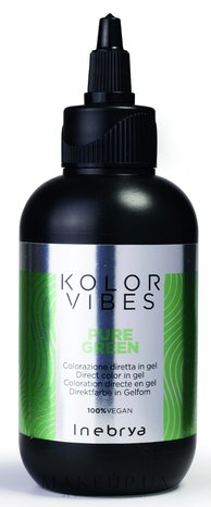 Окрашивающий гель для волос - Inebrya Kolor Vibes Direct Color in Gel — фото Pure Green