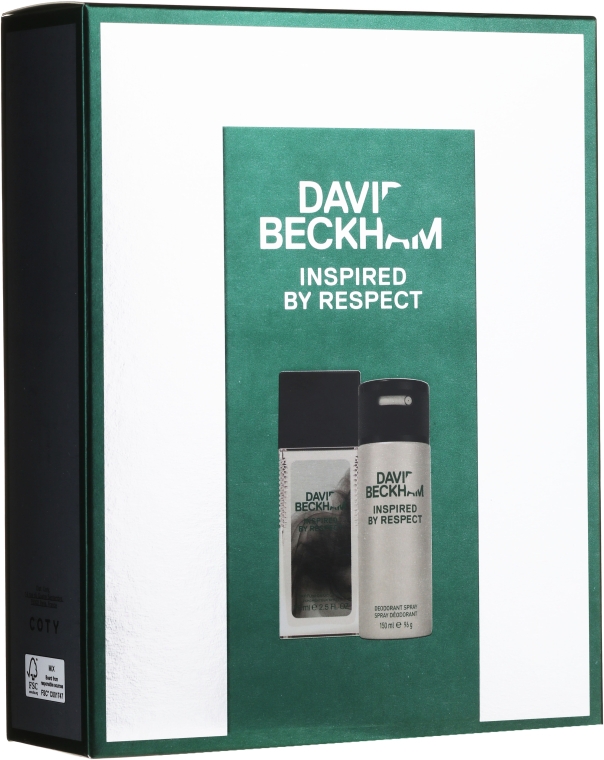 David Beckham Inspired By Respect - Набор (deo/spray/75ml + deo/150ml)