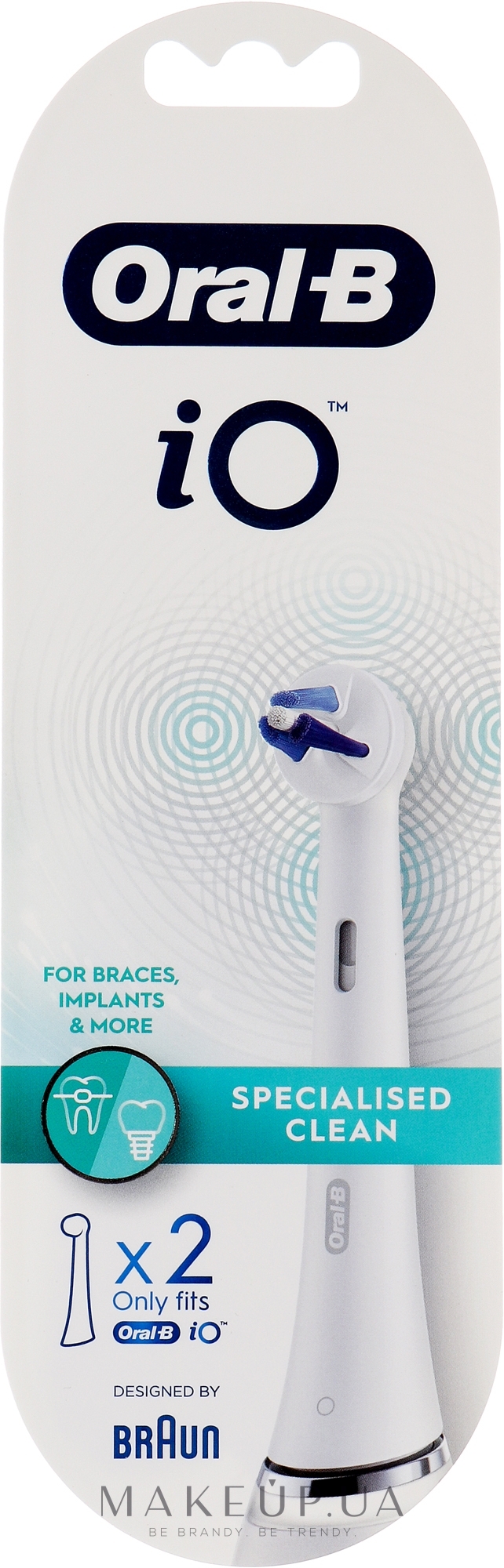 Насадки для электрической зубной щетки, белые, 2 шт. - Oral-B iO Specialised Clean — фото 2шт