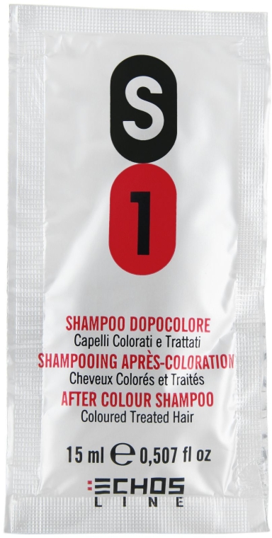 Шампунь для фарбованого та пошкодженого волосся - Echosline S1 After Color Shampoo (пробник) — фото N1
