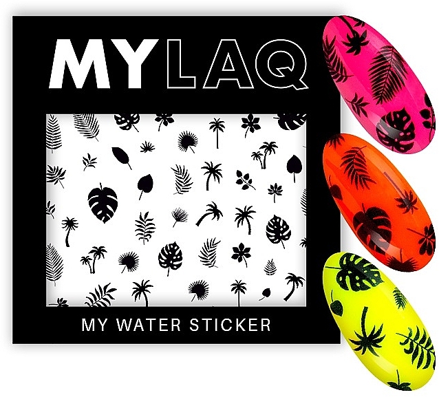 Наклейки для ногтей "Летние растения" - MylaQ My Summer Plants Water Sticker — фото N1