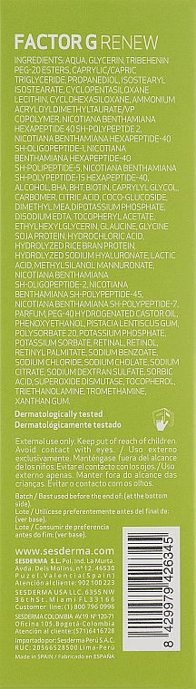 Омолаживающий крем для овала лица и шеи - SesDerma Laboratories Factor G Oval Cream  — фото N3
