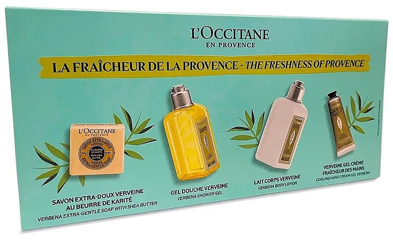 Набір - L'Occitane En Provence Verbena Set (sh/gel/70ml + b/milk/70ml + h/cr/30ml + soap/50g) — фото N2