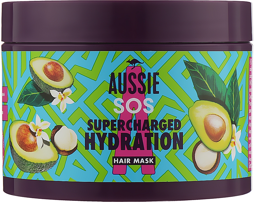 Маска для волосся "Надзаряджання і зволоження" - Aussie SOS Supercharged Moisture Hair Mask — фото N1