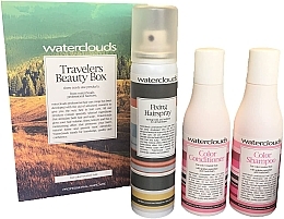 Набор - Waterclouds Travelers Beauty Box Color (h/spray/75ml + h/cond/70ml + h/sh/70ml) — фото N1