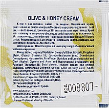 Крем з оливковою олією і медом - Satara Dead Sea Olive Oil & Honey Cream (пробник) — фото N2