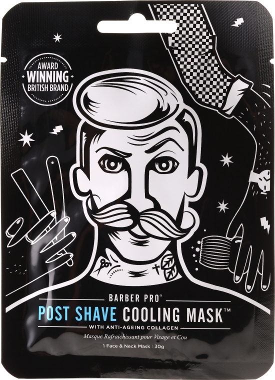 Охолоджувальна маска після гоління - BarberPro Post Shave Cooling Mask — фото N1