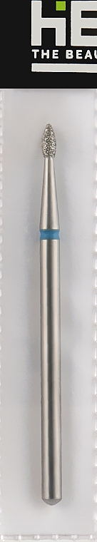 Фреза алмазная, пуля, L-4 мм, 1.6 мм, синяя - Head The Beauty Tools — фото N1