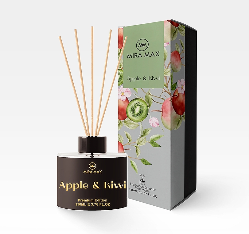 Аромадиффузор - Mira Max Apple & Kiwi Fragrance Diffuser With Reeds — фото N1