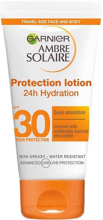 Солнцезащитный лосьон для тела - Garnier Ambre Solaire Protection Lotion Face&Body SPF30 — фото N1
