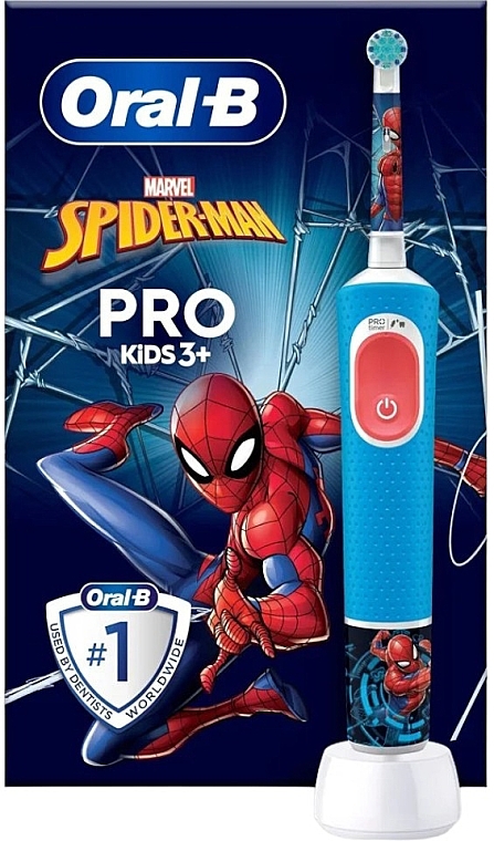 Электрическая зубная щетка - Oral-B Braun Vitality Pro Kids 3+ Spiderman — фото N1