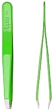  Пинцет прямой, 9,5 см, зеленый - Nippes Solingen Tweezer 709 — фото N1