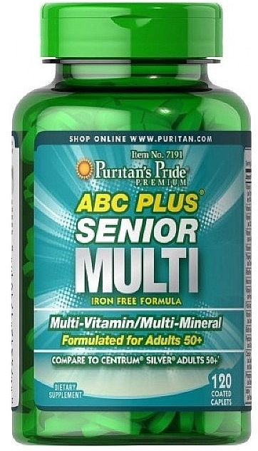 Мультивітаміни та мінерали 50+ - Puritan's Pride ABC PLUS Senior Multivitamin — фото N1