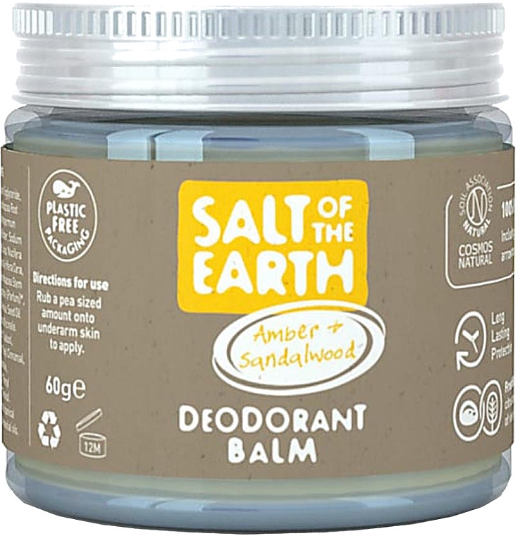 Натуральний дезодорант-бальзам - Salt Of The Earth Amber & Sandalwood Natural Deodorant Balm — фото N1