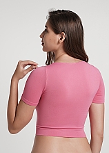 Укороченная бесшовная футболка "Crop T-Shirt", bubblegum - Giulia — фото N2