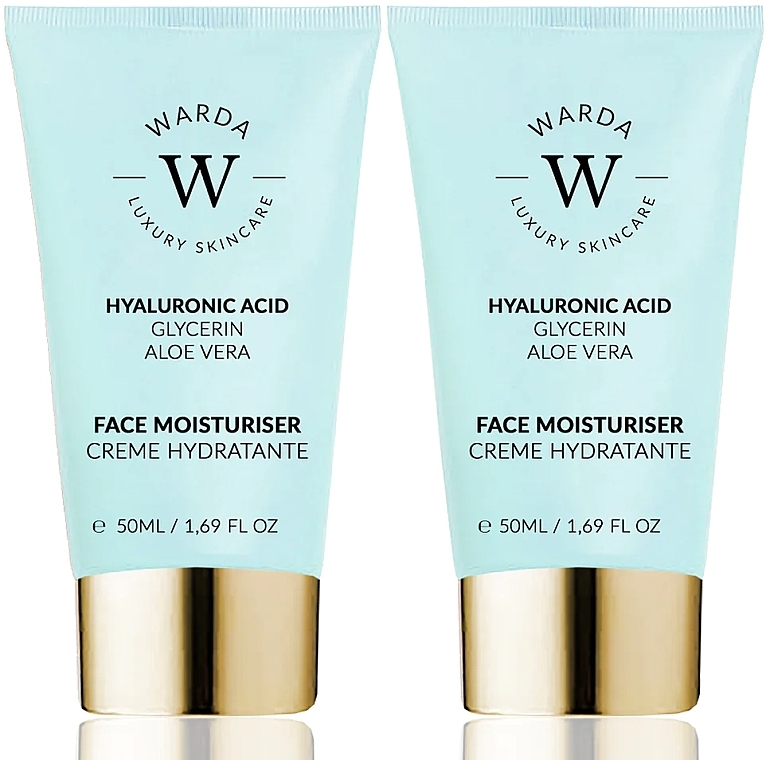 Набор - Warda Skin Hydration Boost Hyaluronic Acid Moisturizer (face/cr/2x50ml) — фото N1