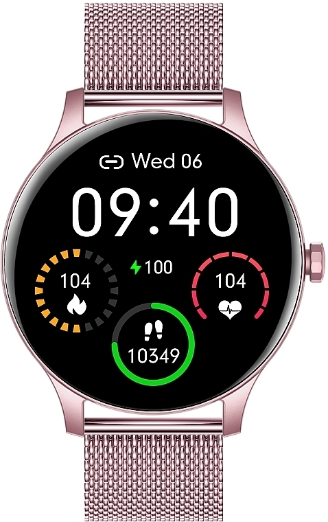 Смартгодинник, рожева сталь - Garett Smartwatch Classy — фото N2