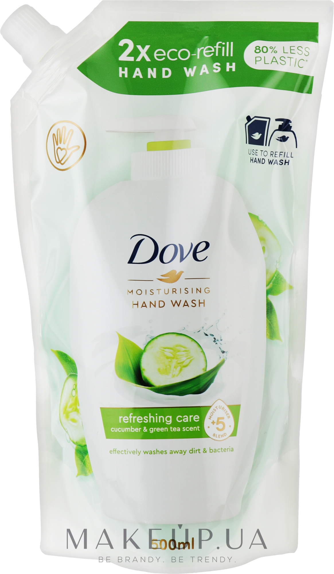 Рідке крем-мило "Дотик свіжості" - Dove Cream Wash Fresh Touch (дой-пак) — фото 500ml