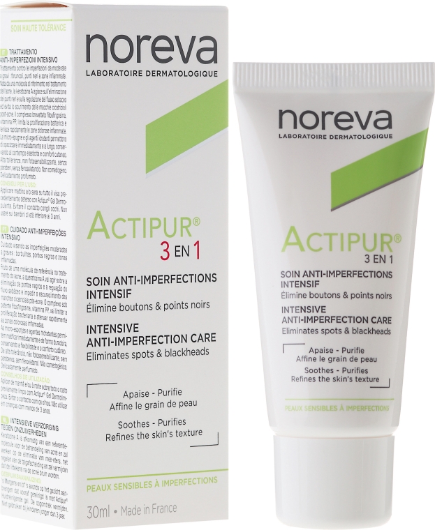 Догляд 3 в 1 для проблемної шкіри - Noreva Actipur Intensive Anti-Imperfection Care 3in1 — фото N1