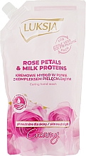 Духи, Парфюмерия, косметика Жидкое крем-мыло "Лепестки розы и молочные протеины" - Luksja Creamy Rose Petal & Milk Proteins (дой-пак)
