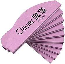 Мініпилочка для нігтів 100/180, рожева - Clavier — фото N1