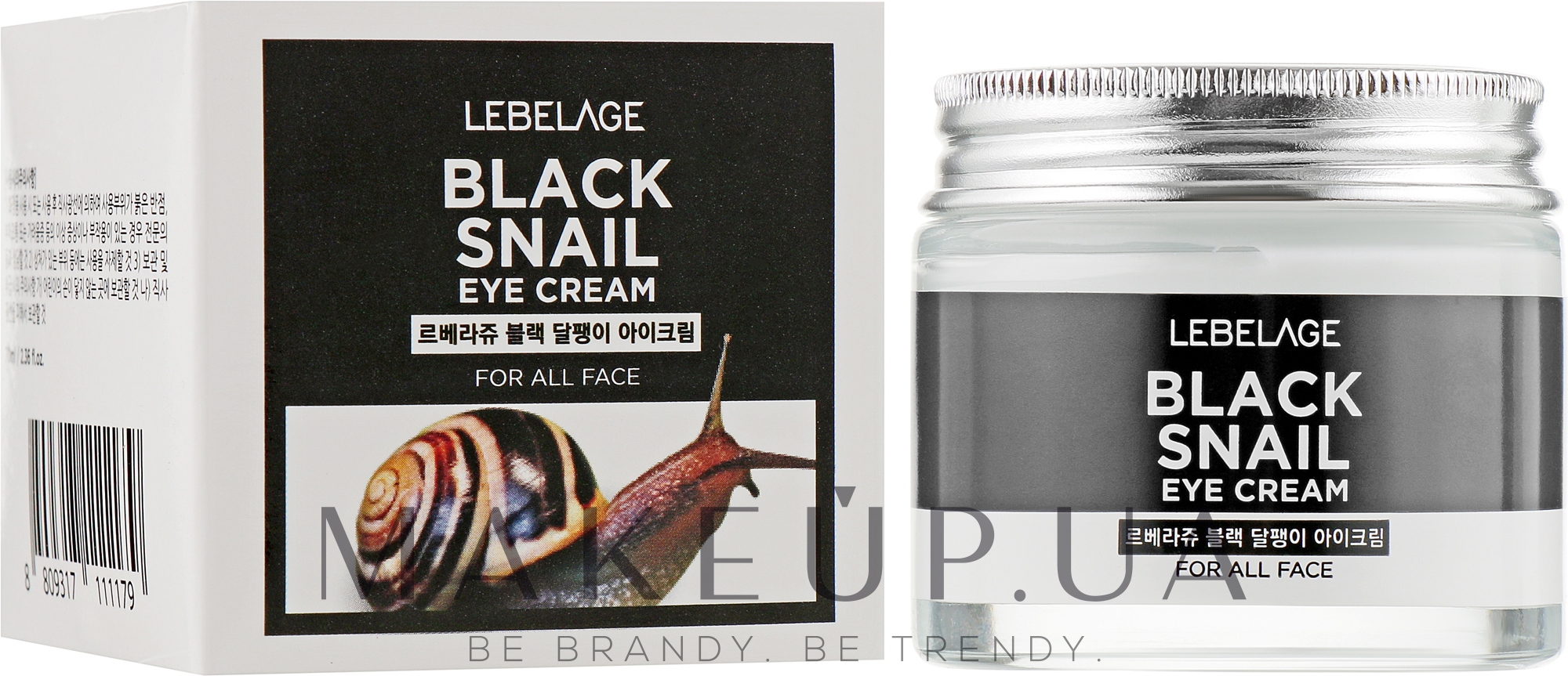 Равликовий відновлювальний крем для шкіри навколо очей - Lebelage Black Snail Eye Cream — фото 70ml