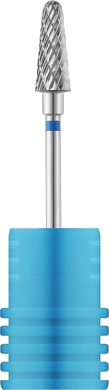 Фреза твердосплавная "Конус, полусферический конец" 194 190 040, синяя - Nail Drill — фото N1