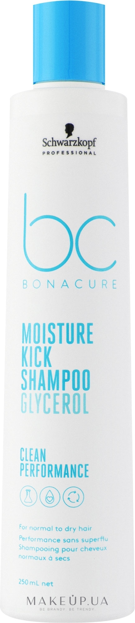 Шампунь для нормальных и сухих волос - Schwarzkopf Professional Bonacure Moisture Kick Shampoo Glycerol — фото 250ml