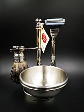 Набір для гоління, 4 продукти - Golddachs Silvertip Badger, Mach3, Soap Bowl Chrom — фото N3