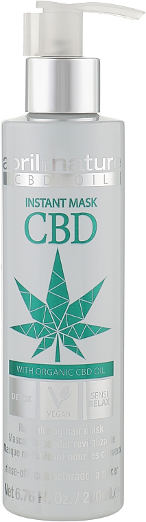Детокс-маска для волос с конопляным маслом - Abril et Nature CBD Cannabis Oil Elixir