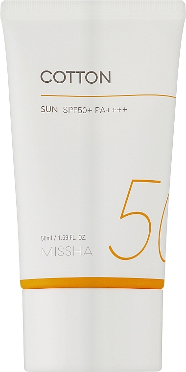 Сонцезахисний крем з оксамитовим фінішем - Missha All Around Safe Block Cotton Sun SPF 50+ PA++++ — фото N1