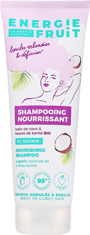 Шампунь для вьющихся волос "Масло кокоса и ши" - Energie Fruit Coconut Oil & Shea Butter Nourishing Shampoo — фото N1