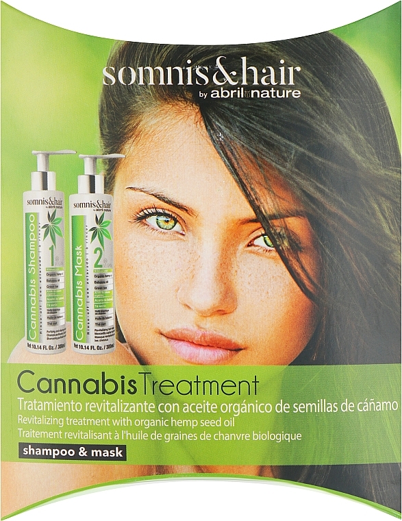 Набор - Abril et Nature Somnis & Hair Cannabis Treatment (h/shm/30ml + h/mask/30ml) — фото N1