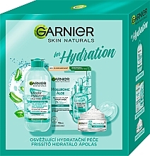 Духи, Парфюмерия, косметика Набор - Garnier Skin Naturals For Hydration (micellar/water/400ml + mask/28g + f/gel/50ml)