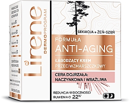 Заспокійливий крем для обличчя від зморщок "Секвоя й женьшень" - Lirene Formula Anti-Aging — фото N1