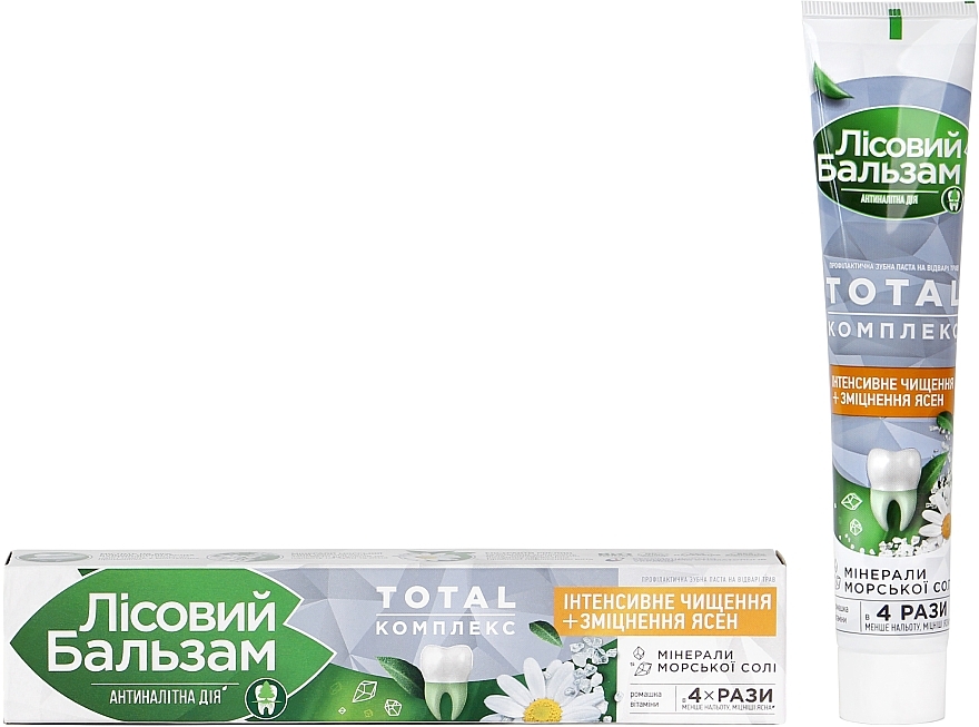 Профілактична зубна паста, з екстрактом ромашки і маслом обліпихи - Лісовий Бальзам — фото N2